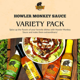 Howler Monkey Sauce Verde bottle adds bright herbal warmth to meals.