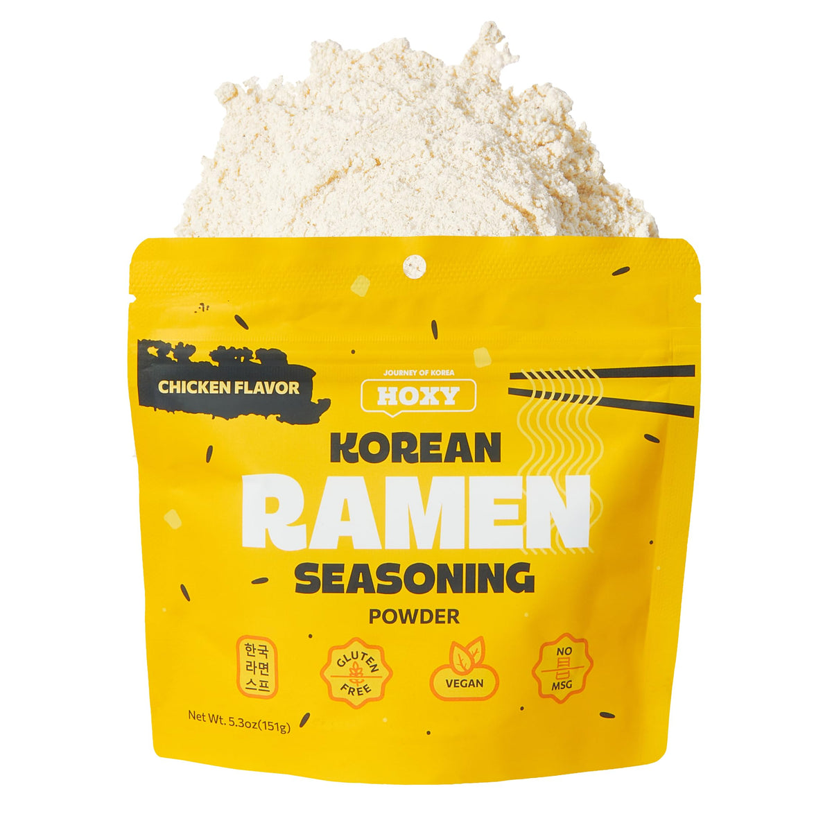 HOXY chicken ramen seasoning jar ready to boost broth flavor.