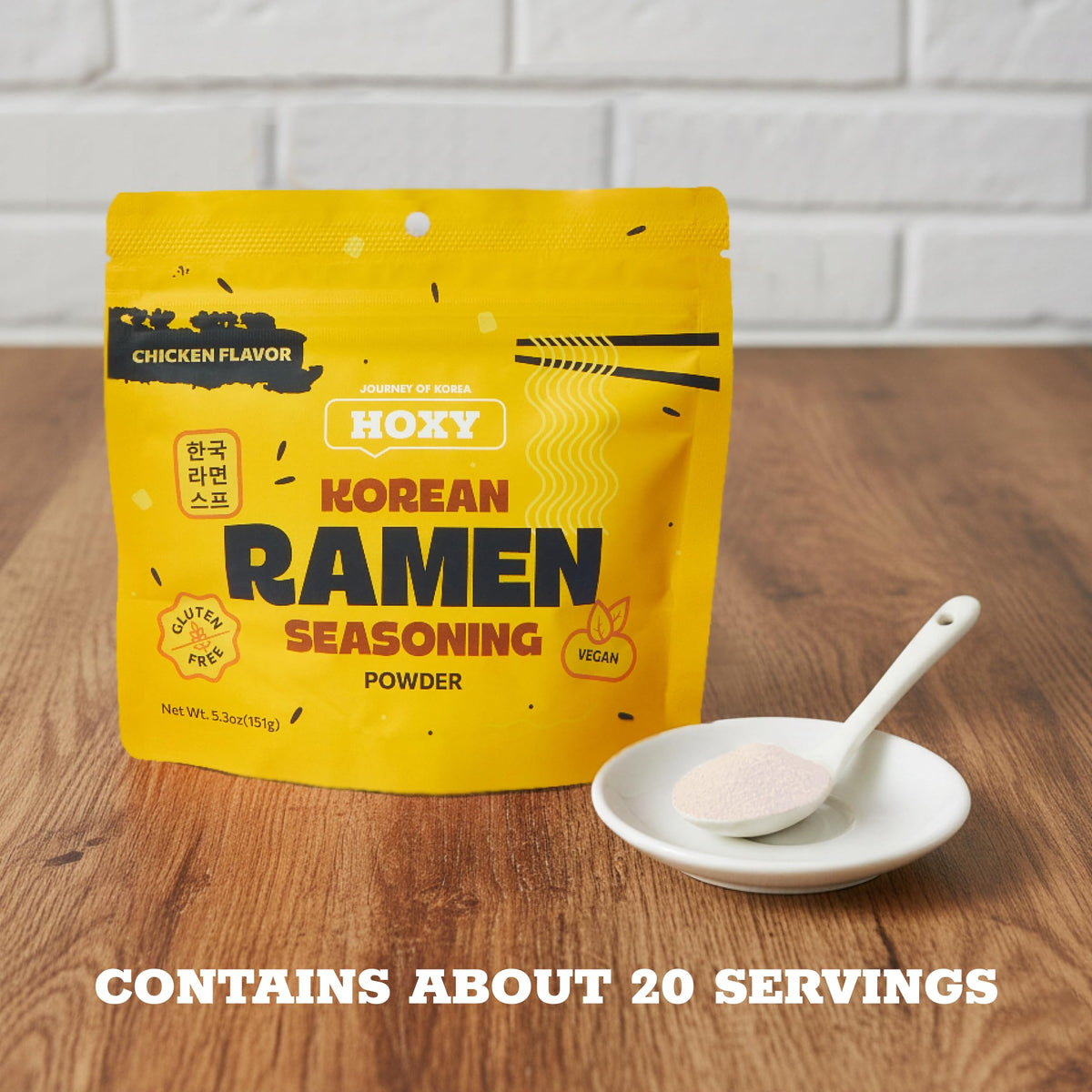 HOXY Chicken Ramen Seasoning addition to pasta, fusion dish.