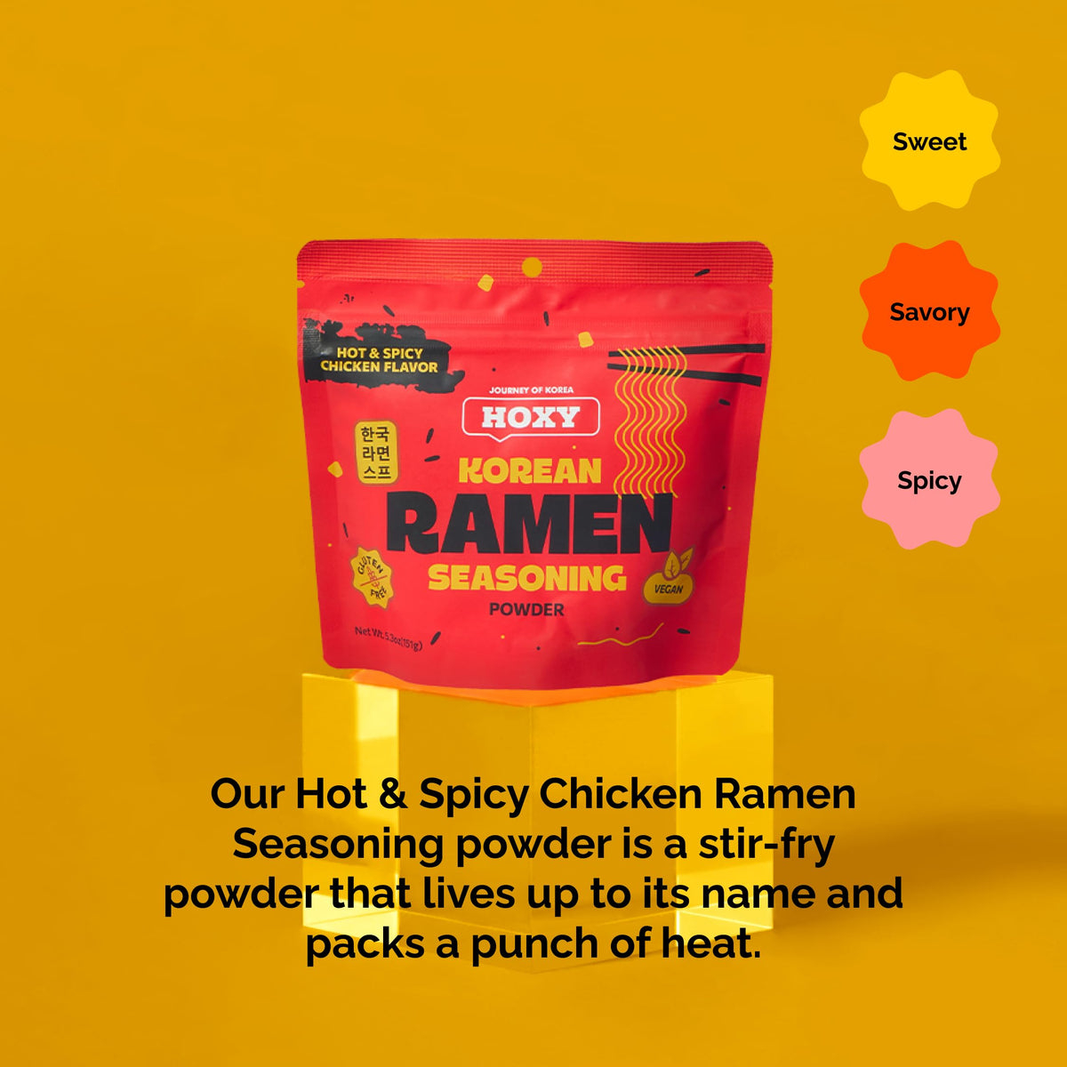 HOXY ramen seasoning powder dispense-spoon enables easy, mess-free sprinkling