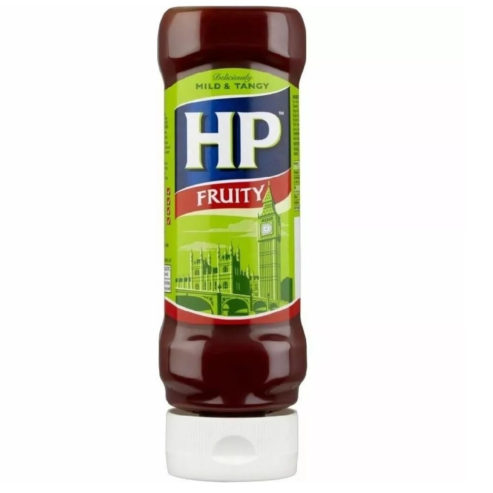 A slow drizzle of HP Fruity Brown Sauce over a dish