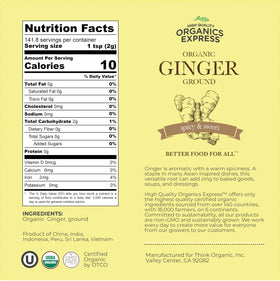 HQOExpress ginger powder in smoothie prep for warming, zesty notes.