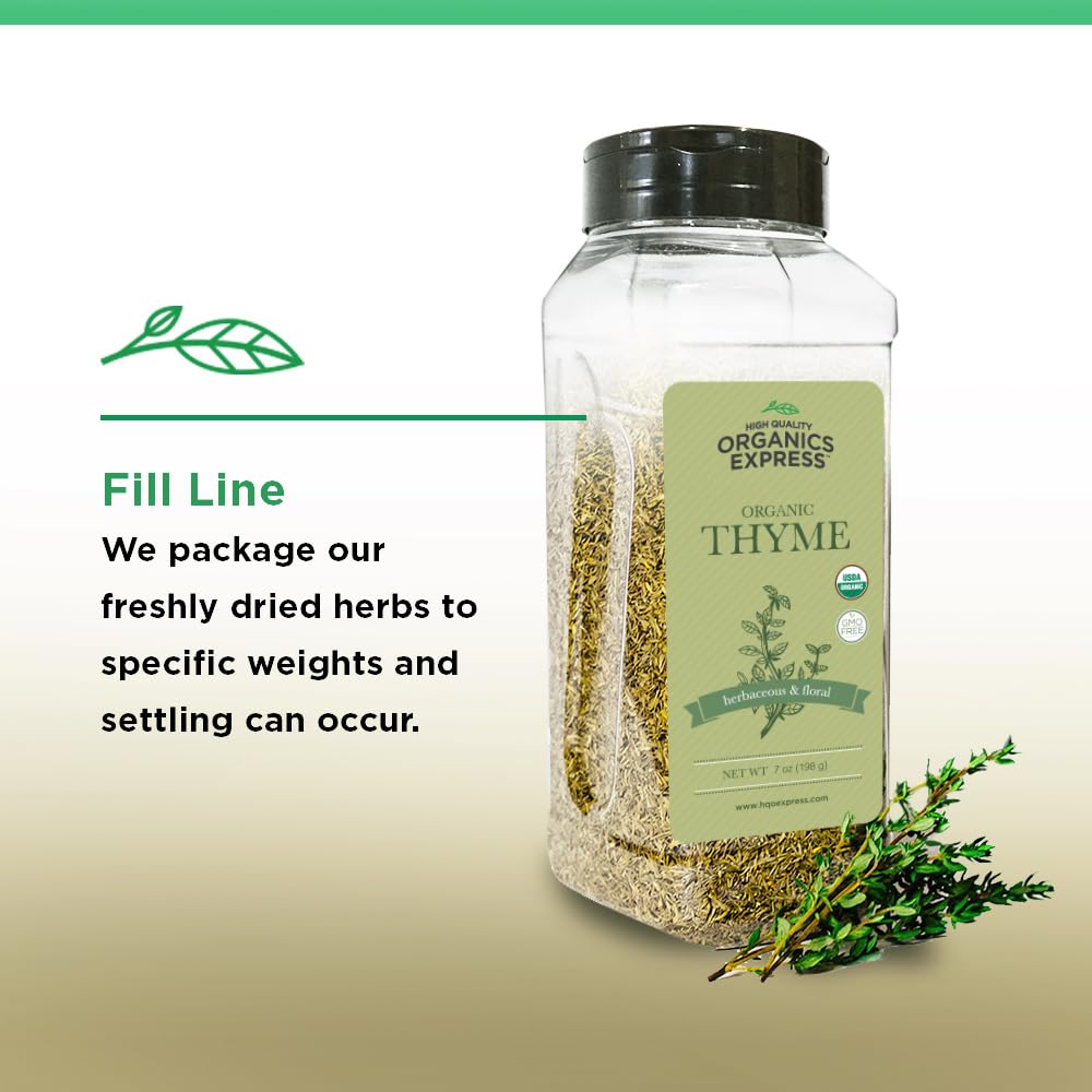 HQOExpress Organic Thyme with pasta dish enhances savory sauce flavor