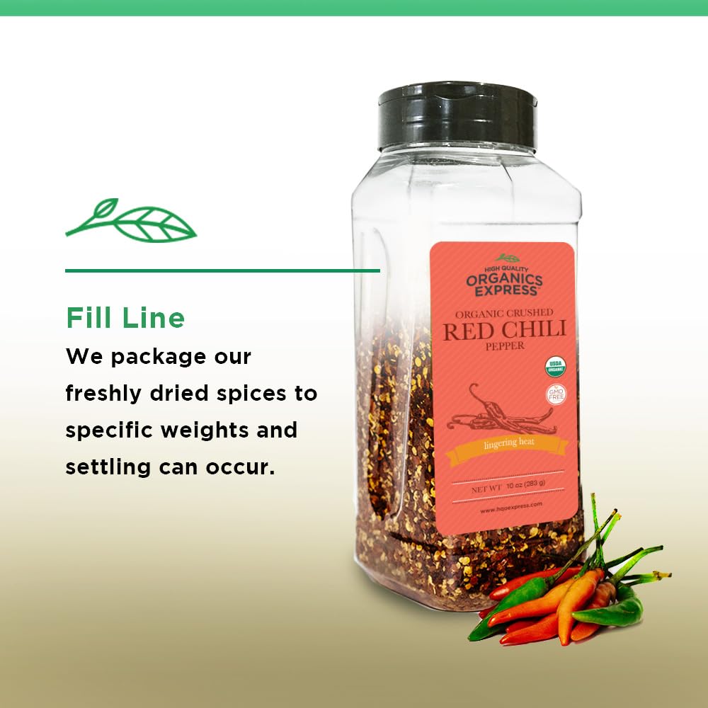HQOExpress chili flakes on pizza for a spicy topping.