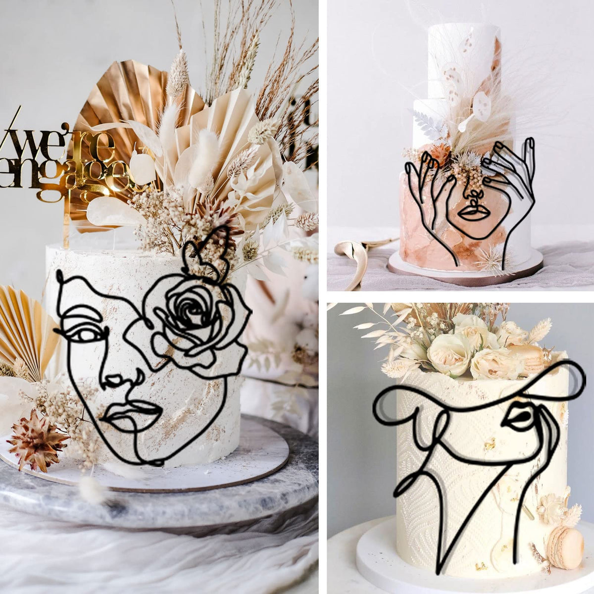 HSDSH Lady Face Topper 12pcs set provides versatile decoration options.