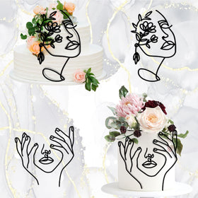 HSDSH Lady Face Topper wedding decor adds sophisticated contrast to black and white themes.