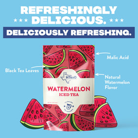 HTEAO Watermelon Black Tea Packets sachet close-up for easy brewing