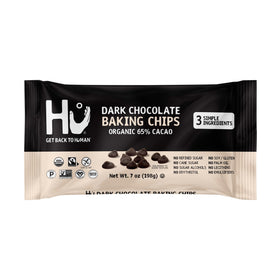 Hu dark chocolate chips for baking with rich flavor and simple organic ingredients.
