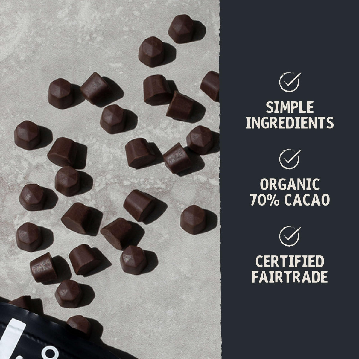 Hu Gems rich cocoa flavor chips ready for cookies or brownies.