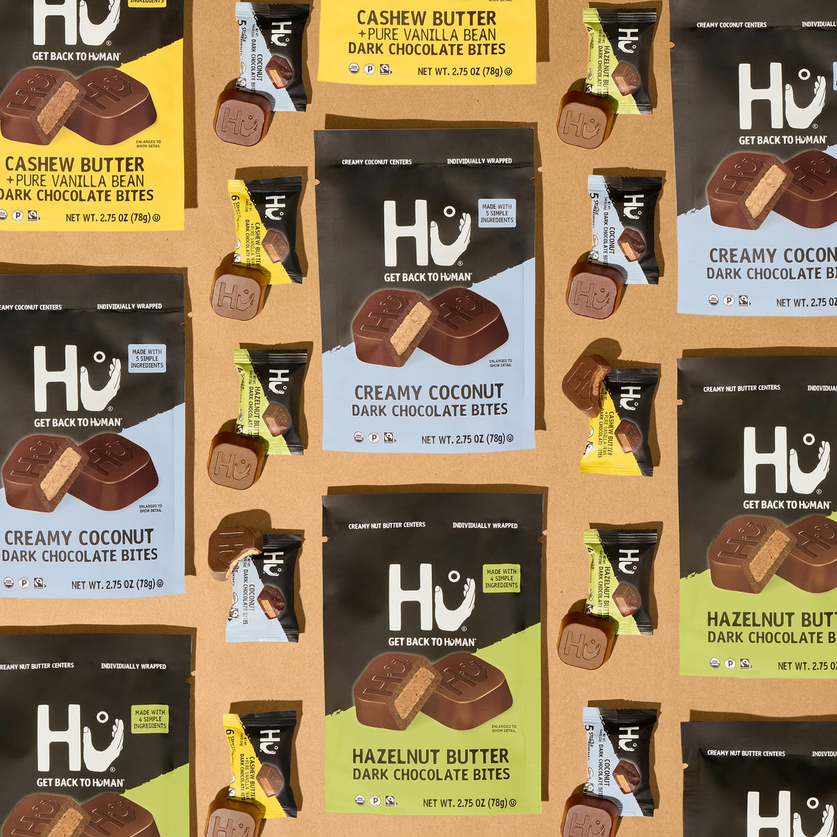 Hu Hazelnut Butter Dark Chocolate Bites gift idea for a thoughtful treat