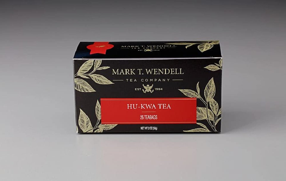 Hu-Kwa Lapsang Souchong tea bags box delivering smoky aroma for a comforting morning ritual