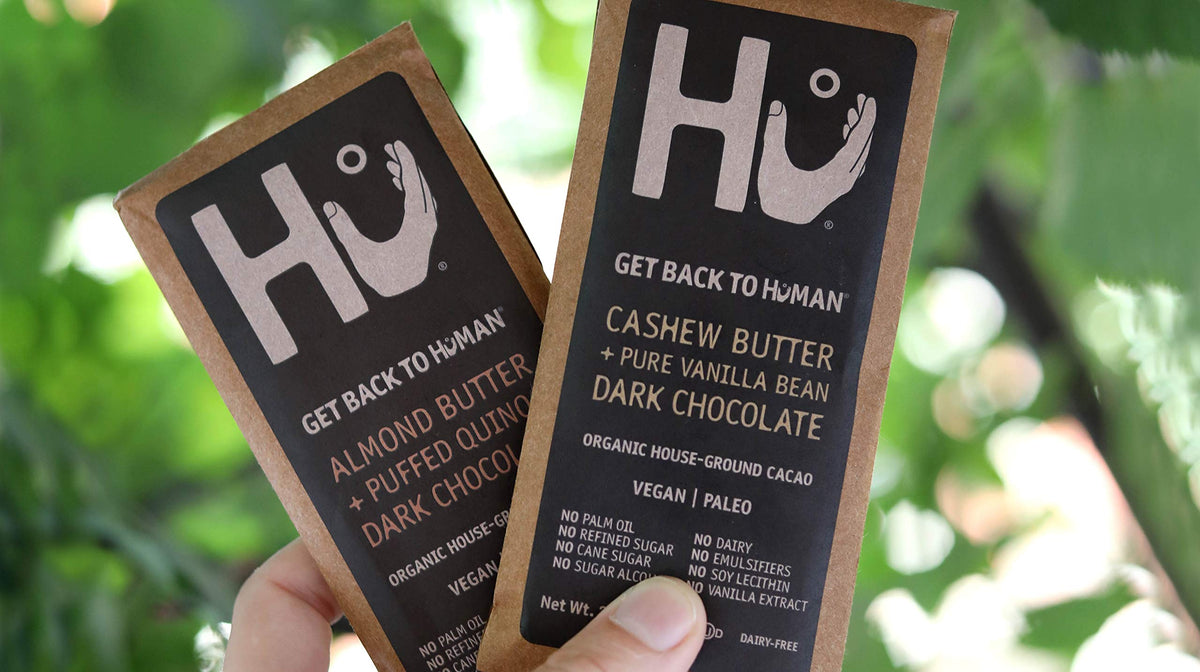 Hu vegan chocolate melt, silky texture ideal for quick treats.
