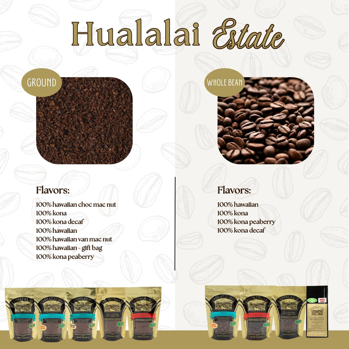 Steam rising from Hualalai Estate Kona coffee signals a rich, inviting aroma.