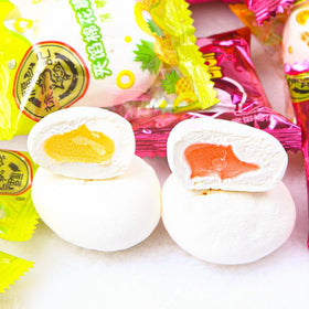 HUANYOUREN marshmallows mixed flavors peach pineapple orange lychee showcase versatile dessert toppings.