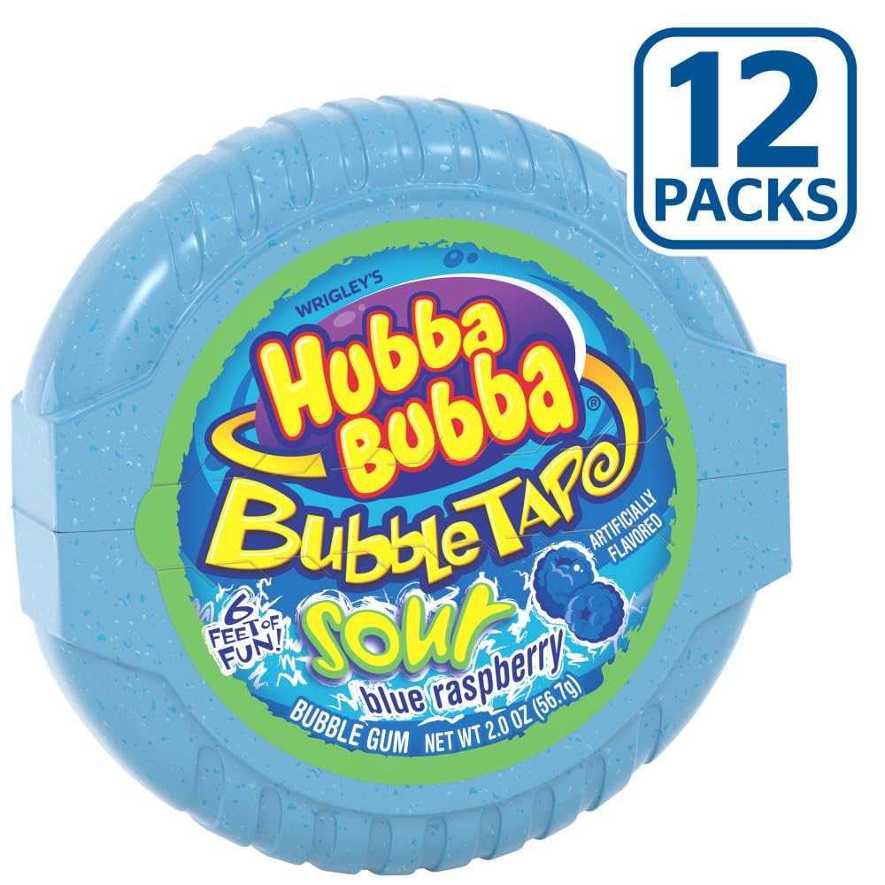 Hubba Bubba blue raspberry bulk pack ideal for party favors.