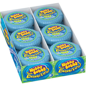 Hubba Bubba Blue Raspberry bubble tape roll for sharing and fun.