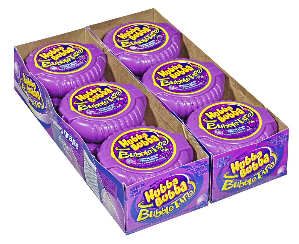 Hubba Bubba Bubble Tape opened and ready for sharing at game night.