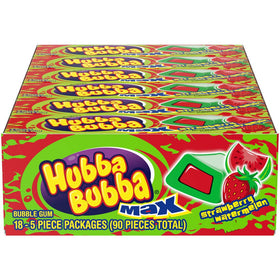 Individually wrapped Hubba Bubba Max gum for easy on-the-go snacking.