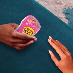 Assorted SKITTLES flavors in Hubba Bubba Minis invite a fruity chewing experience.