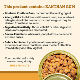 Reusable tin keeps Hubs peanuts fresh for longer snacks.