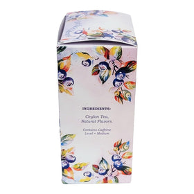 Huckleberry Haven tea bags steep to a smooth, inviting cup.