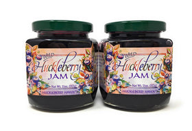 Huckleberry Haven Wild Montana Huckleberry Jam jar ready for toast or yogurt.