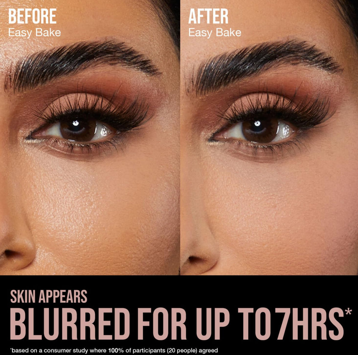 HUDABEAUTY Banana Bread powder soft matte finish on skin.