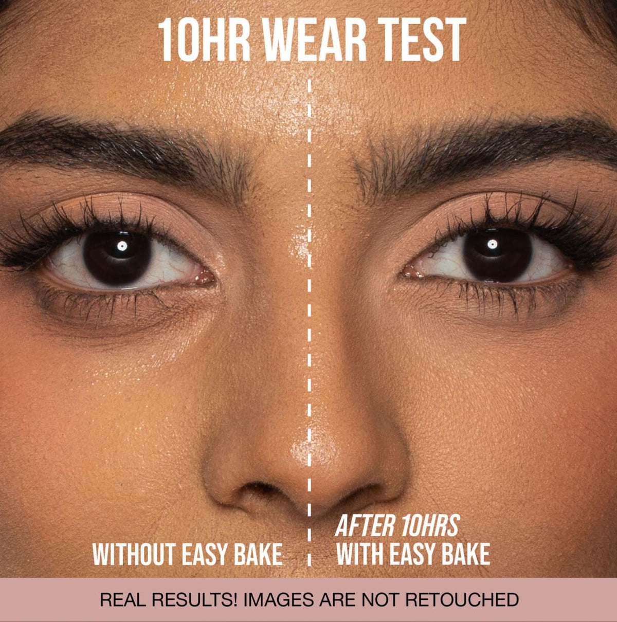 HUDABEAUTY Mini Easy Bake compact close-up texture for smooth application.