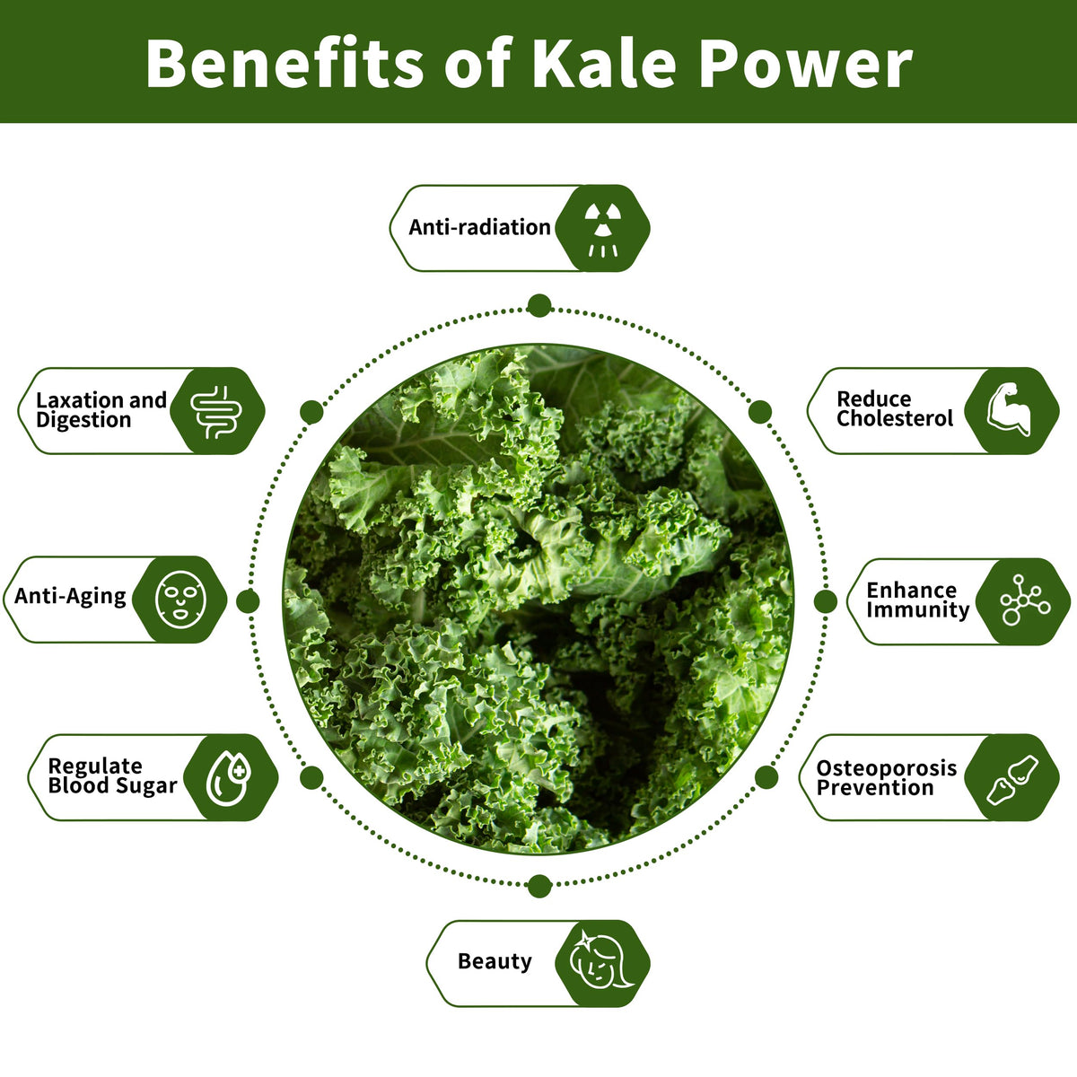 Hudetex Kale Powder with measuring spoon for easy servings