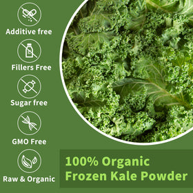 Hudetex Kale Powder being poured into a glass for daily greens