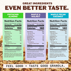 Hudson Henry pistachio almond granola, a crunchy, protein-rich morning option.