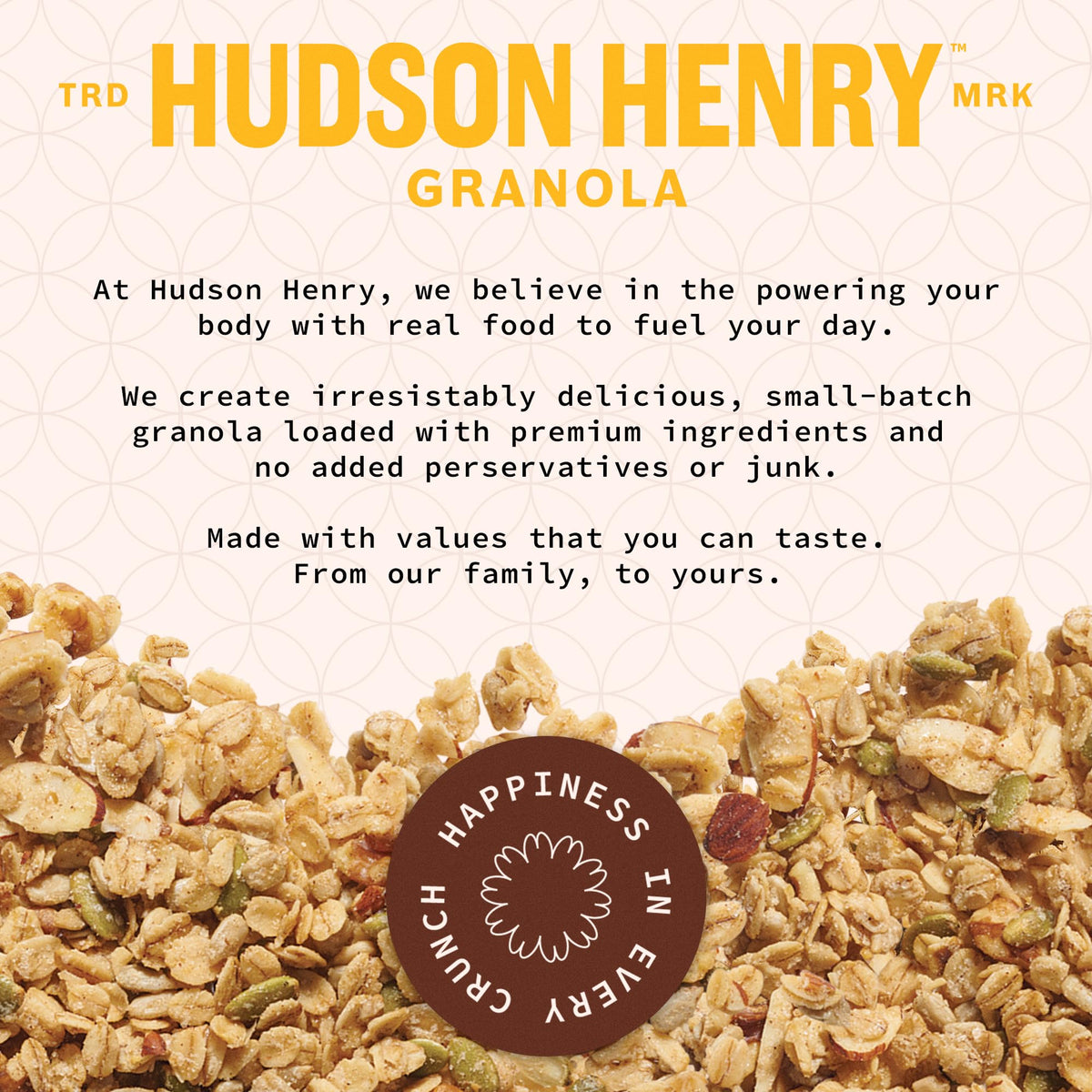 Hudson Henry granola on yogurt bowl, a versatile breakfast idea