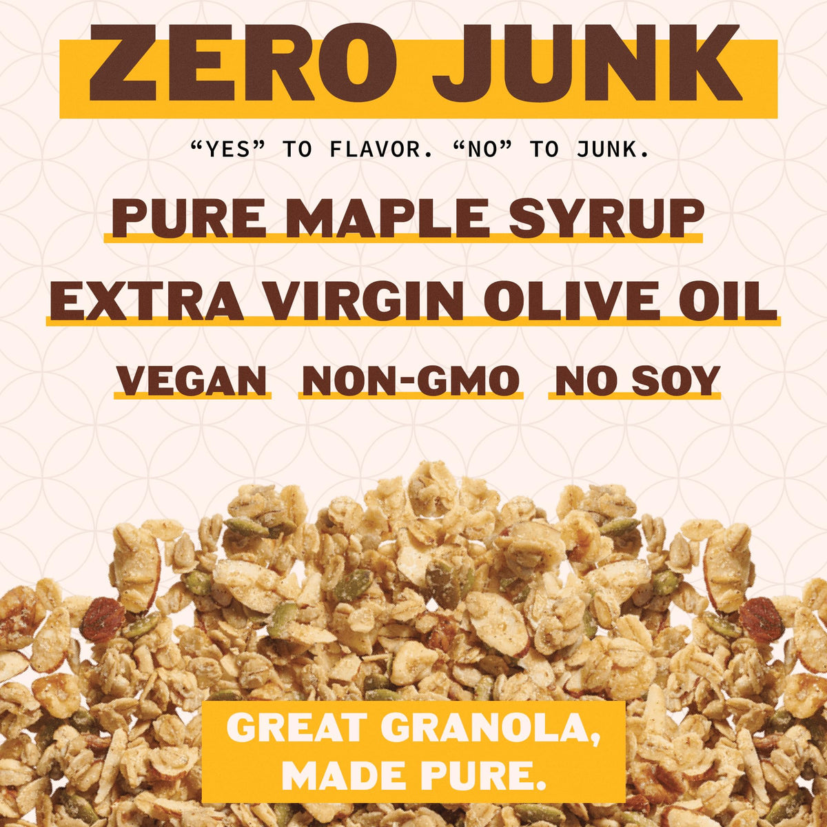 Hudson Henry small-batch olive oil maple granola, made with real ingredients.