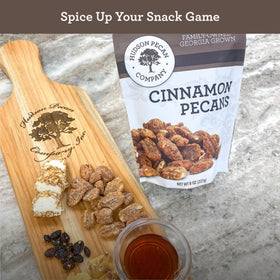 Hudson Pecan Cinnamon Candied Pecans as a baking topping for desserts and breads.