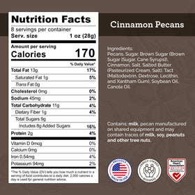 Hudson Pecan Cinnamon Candied Pecans gift-ready package ideal for gifting.