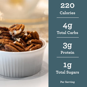 Hudson Pecan Company 8oz resealable bag preserves fresh, crunchy pecans