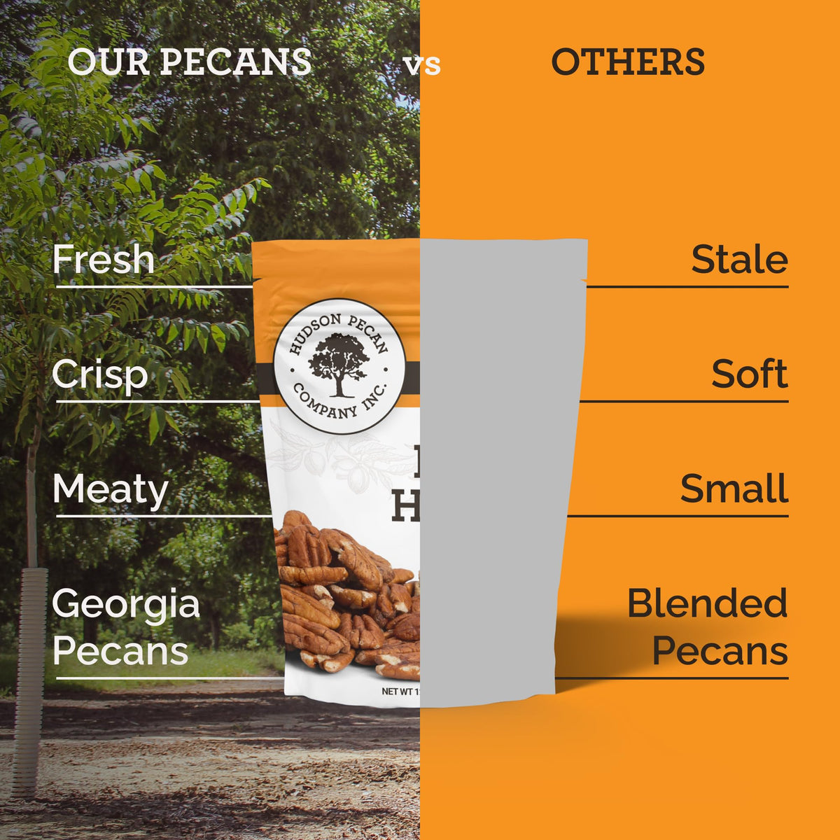 Hudson Pecan Company gluten-free pecans suitable for keto.