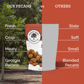 Hudson Pecan Company Sweet Heat on-the-go pouch, perfect for travel or lunchboxes.