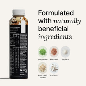 Huel Black Edition vanilla RTD bottle ready to sip during a busy morning
