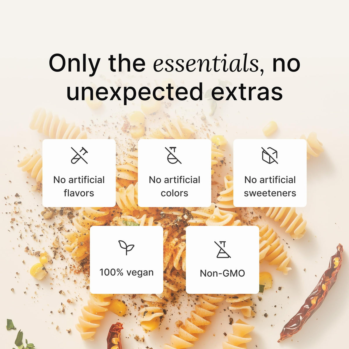 Nutrition label on Huel Cajun Pasta cup highlighting protein value.