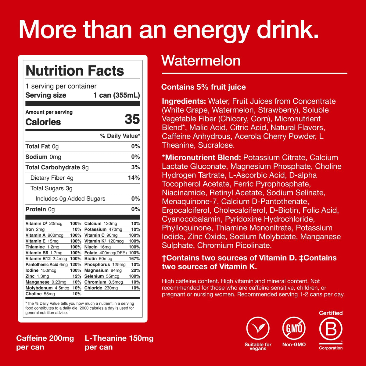 Huel Energy+ real fruit close-up showing refreshing daytime flavor