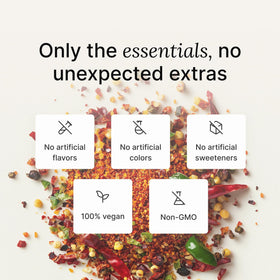 Huel nutrition facts graphic with protein and vitamins details.