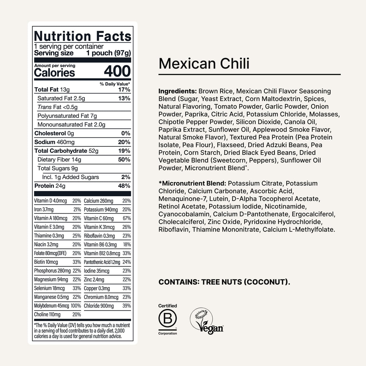 Huel Mexican Chili served in a steaming bowl for a cozy meal.