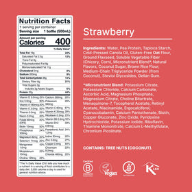 Huel Ready-to-Drink Strawberry label—clear nutrition details for quick decisions.