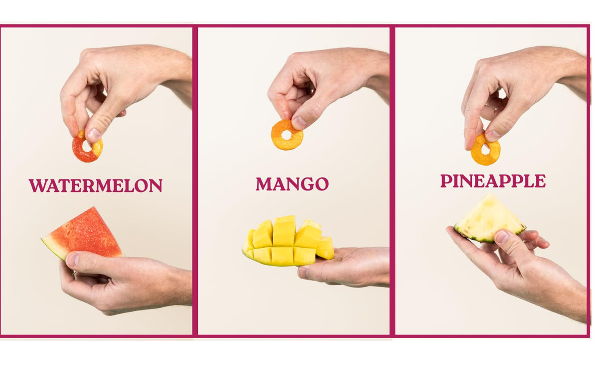 HUER Chamoy-style coating provides tangy spice on gummy rings