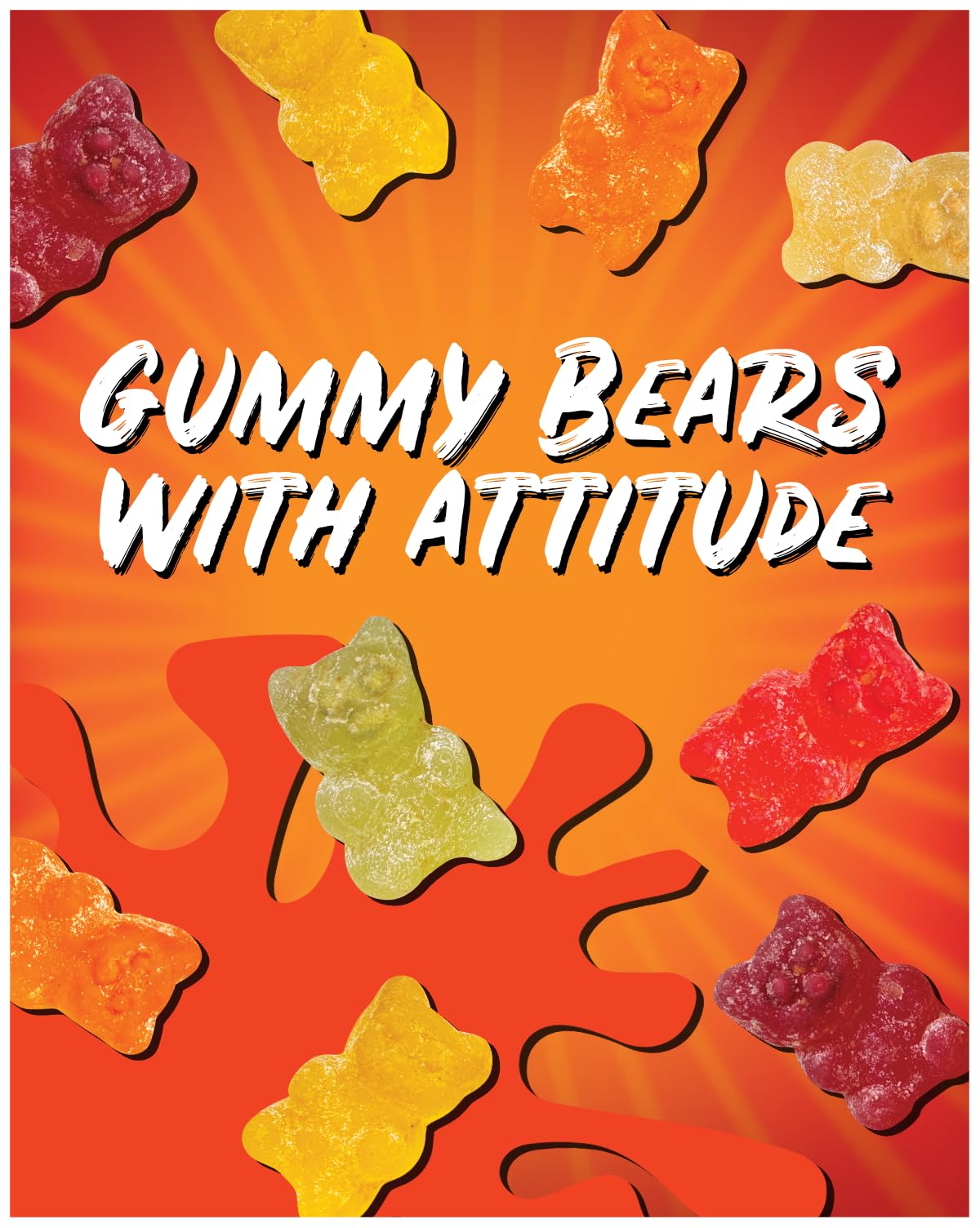 Serving bowl of Huer gummies ready for sharing at a party or game night.