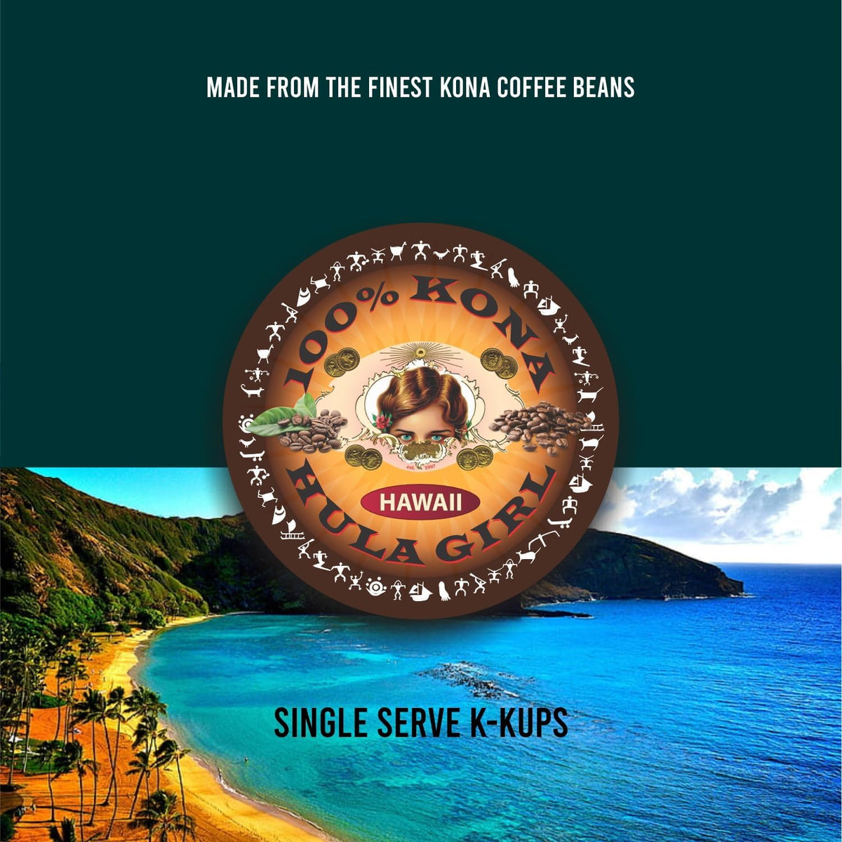 Keurig brewer ready: Hula Girl Kona single-serve pods.