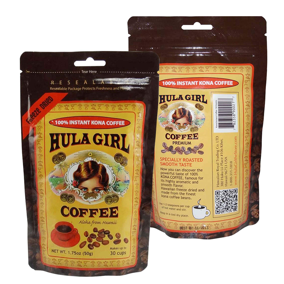 Hula Girl Kona Coffee low acid sip offers smooth, easy drinking
