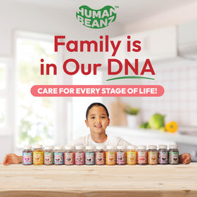 Human Beanz probiotic jelly beans strawberry blast close-up promotes tasty probiotic snack.