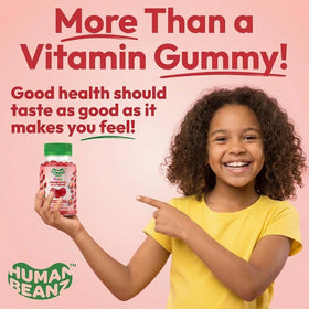 Human Beanz probiotic jelly beans nut-free snack design suitable for classrooms.